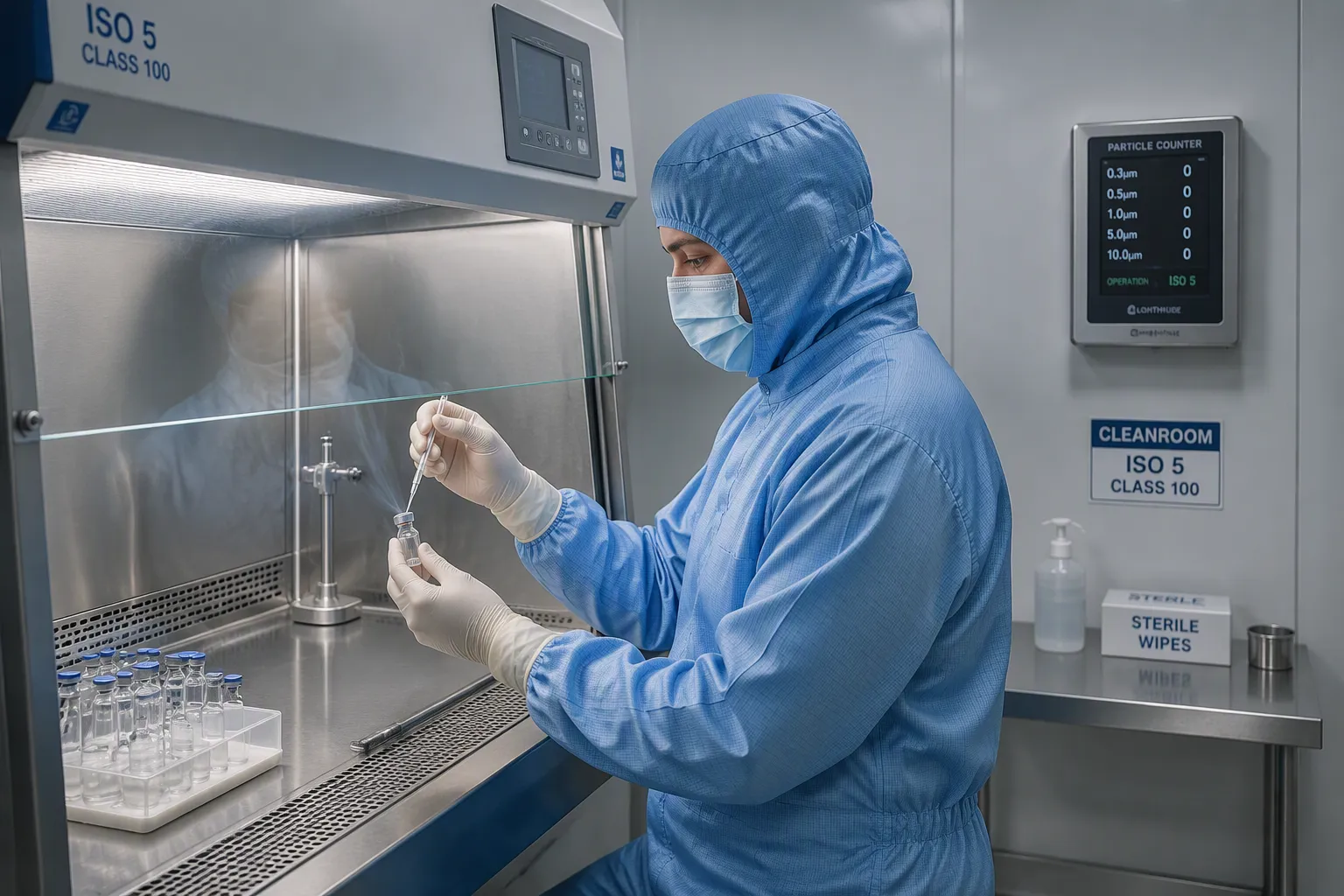 چه زمانی یک اتاق تمیز ISO 5 مورد نیاز است؟